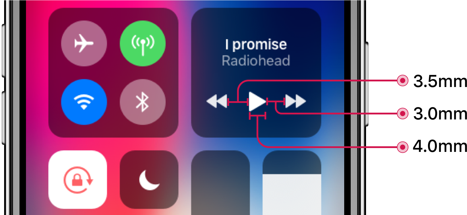 The Simple Fix To Ios Playback Buttons In Control Center - The Mask (1708x728), Png Download
