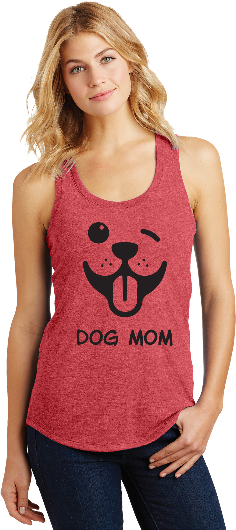 Red Frost - District Made Ladies Perfect Tri ™ Racerback Tank Dm138l (1200x1800), Png Download