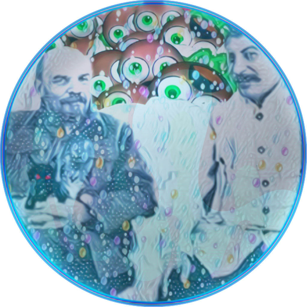 Stalin Lenin Kitten Bubble Bubbles Smiles Portrait (1024x1024), Png Download