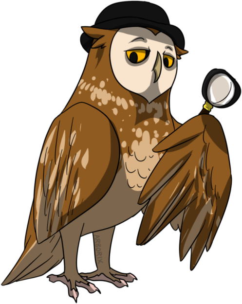 #no Thighhighs Today#winky Face#kofi Request#kofi#doodle#owl - Cartoon (500x631), Png Download