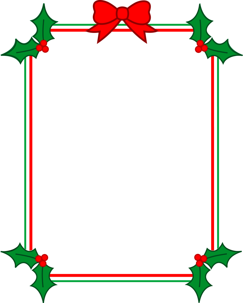 Jpg Transparent Holiday Clip Art Free Borders Mysummerjpg - Transparent Christmas Clipart Borders (806x1003), Png Download