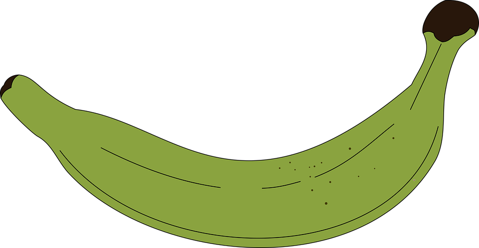 Vector Swirl Clipart Banana - Platano Vector Png (960x498), Png Download