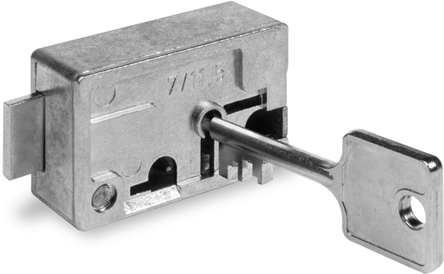 Lock For Letter Box, Die-cast Zinc Version, 2 Nickel - Key (900x546), Png Download