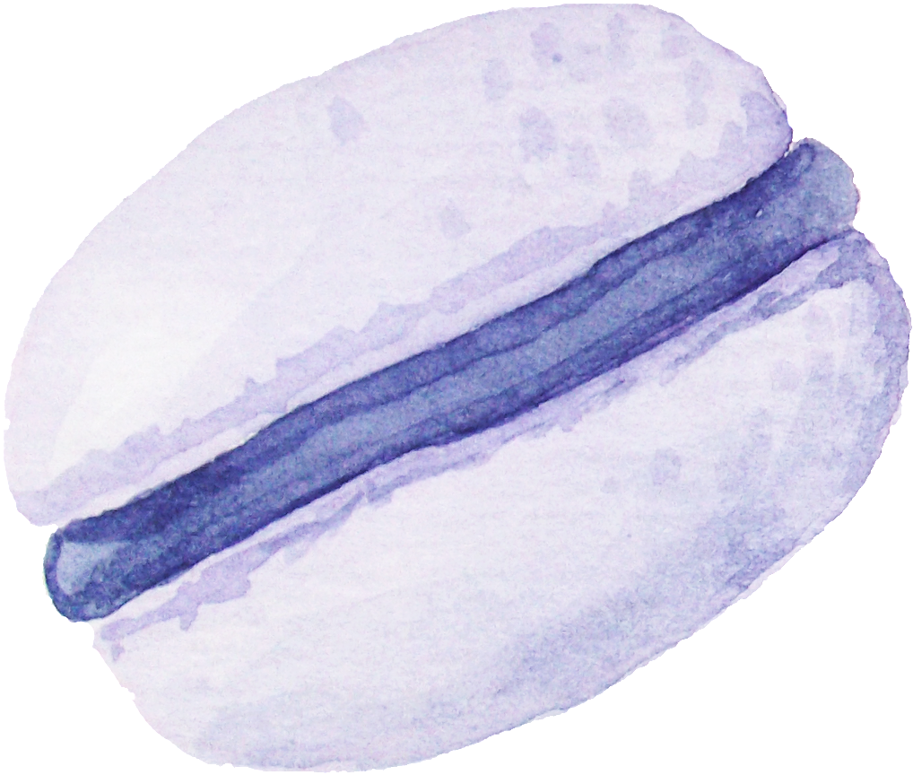 Blue Blue Macaron Transparent Decorative - Drawing (1024x871), Png Download