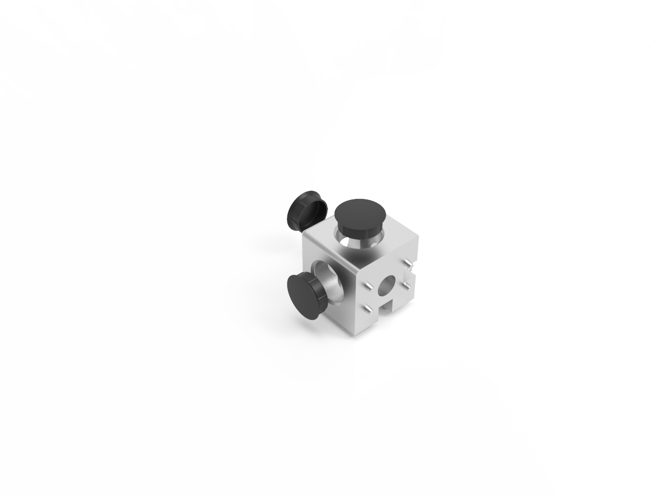 11149 Cube Connector For Profile 3d 45 U10 - Figurine (1280x965), Png Download