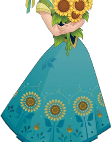 Frozen Clipart Frozen Fever - Anna Frozen Sunflower Dress (640x480), Png Download