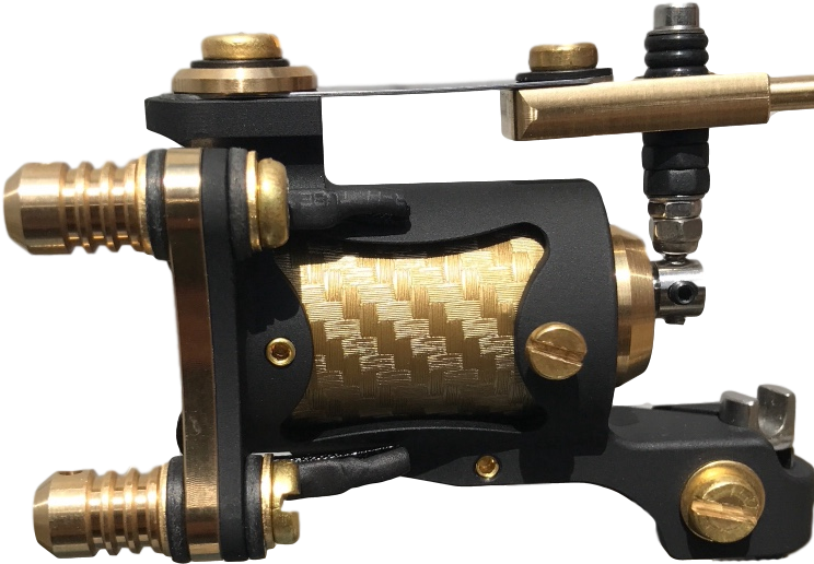 Gold Carbon Decode Hybrid - Tattoo Machine (811x814), Png Download