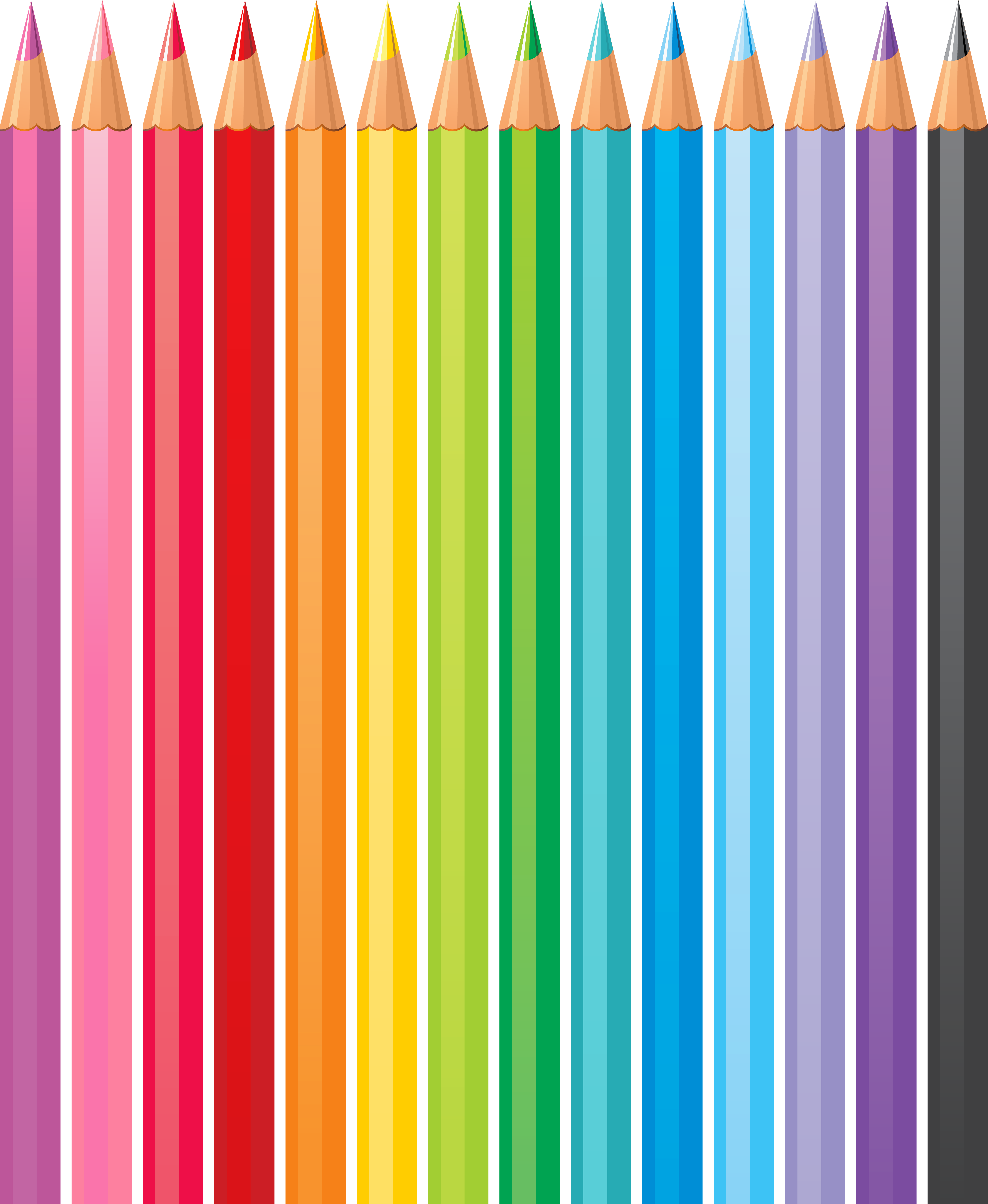 Colored Pencils Transparent Image (6564x8000), Png Download