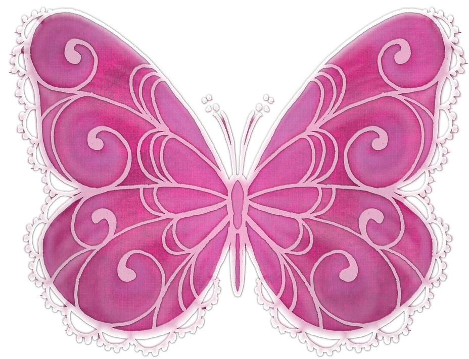 Butterfly, Vector, Pink, Colorful (936x720), Png Download