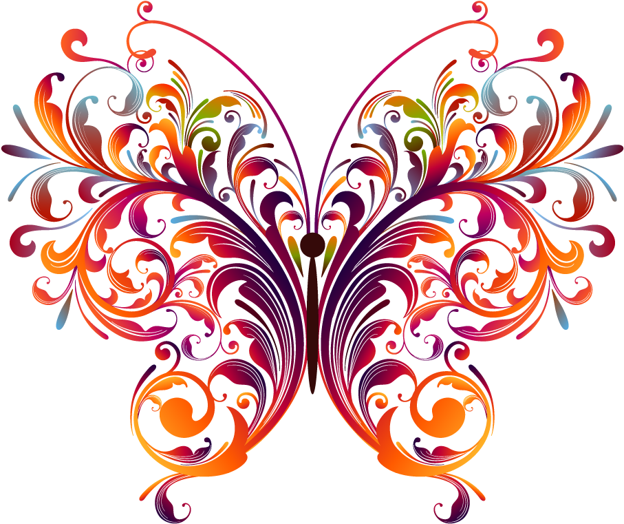 Free Butterfly Vector Graphics - Butterfly Graphics (1000x1000), Png Download