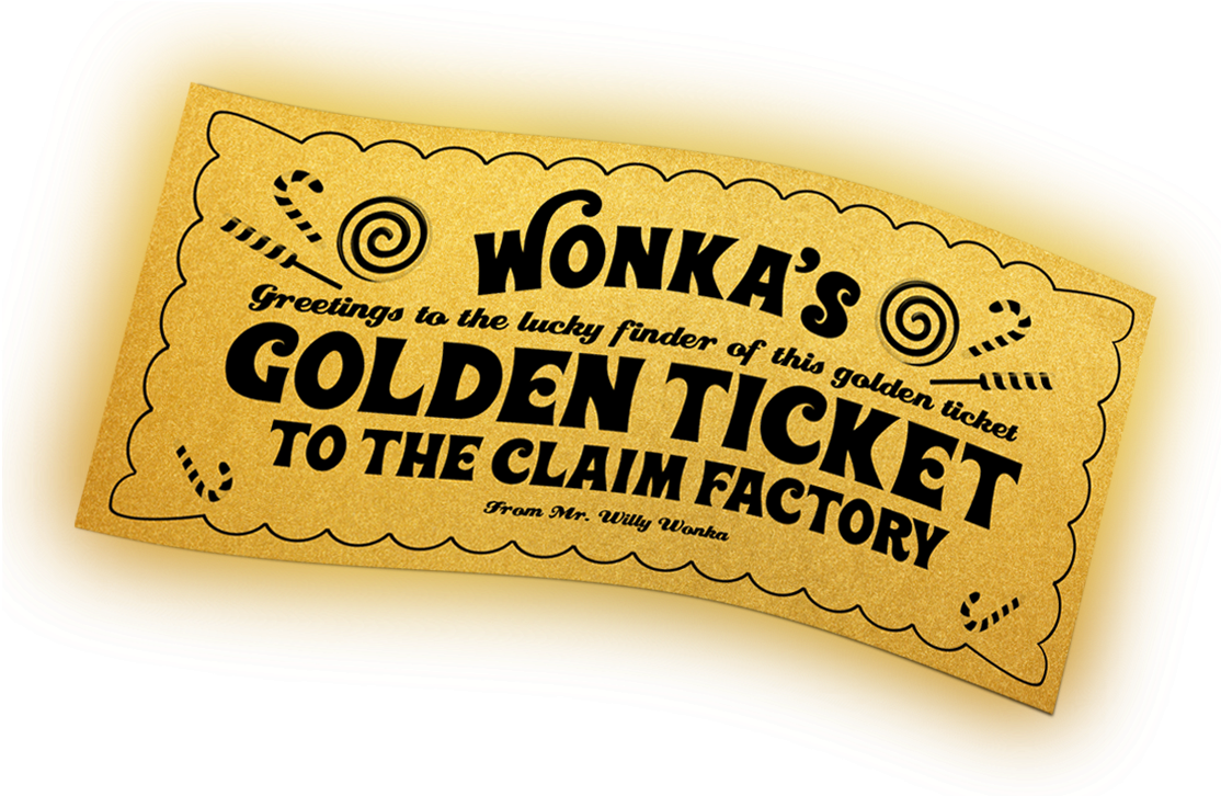 1202 X 727 9 - Roald Dahl Golden Ticket (1202x727), Png Download