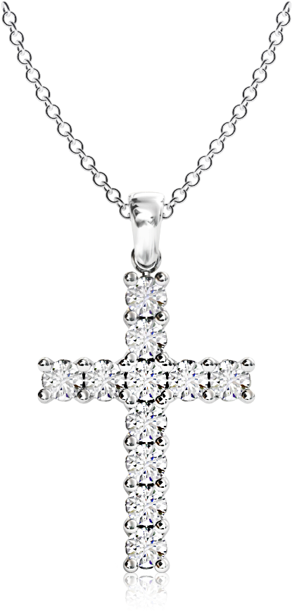 Protea Diamond Cross Pendant - Pendant (1024x1024), Png Download