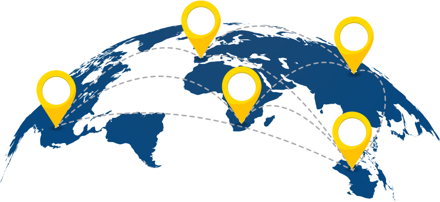 Our Global Network Of Top-rated Local And Regional - World Map Vector (995x476), Png Download