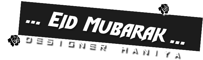 Eid Mubarak Png Text Made By Haniya Ali ~○□ - Signage (1144x1144), Png Download