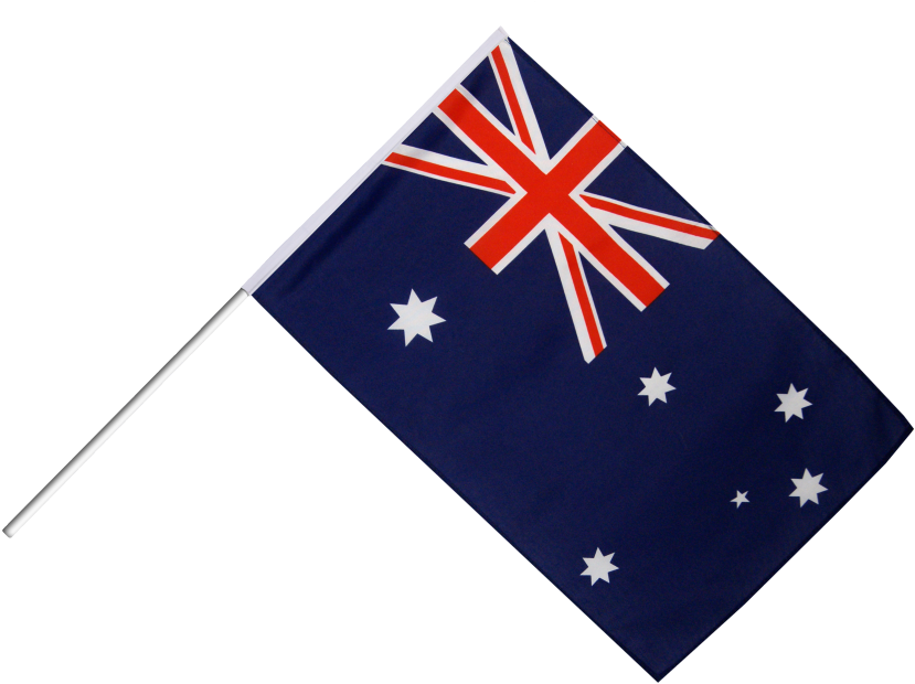 Australian Flag Colouring In Picture Flag Of Australia - Australia Flag On Stick (1000x749), Png Download