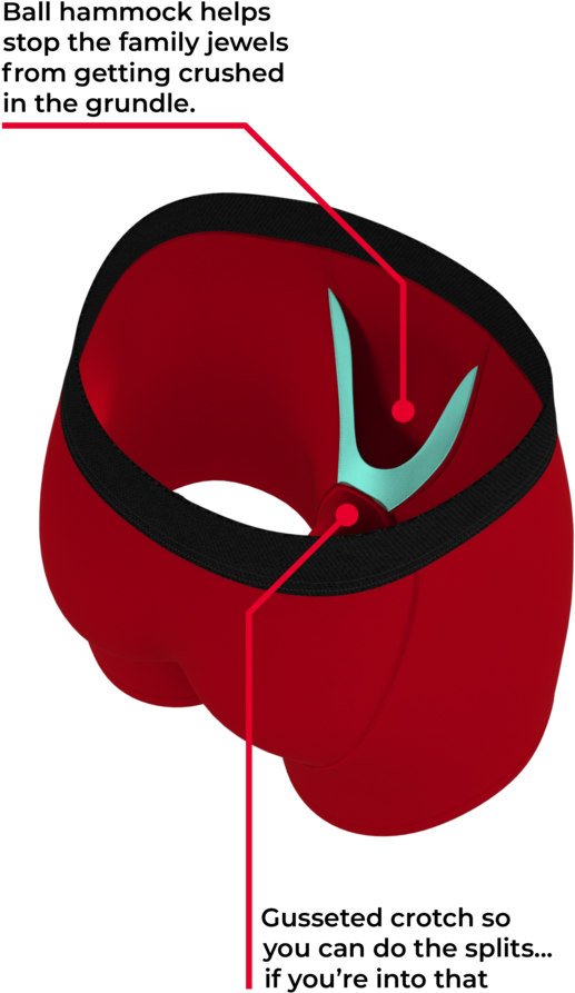 Red Ball Hammock Boxer Briefs For Men - Illustration (683x1024), Png Download