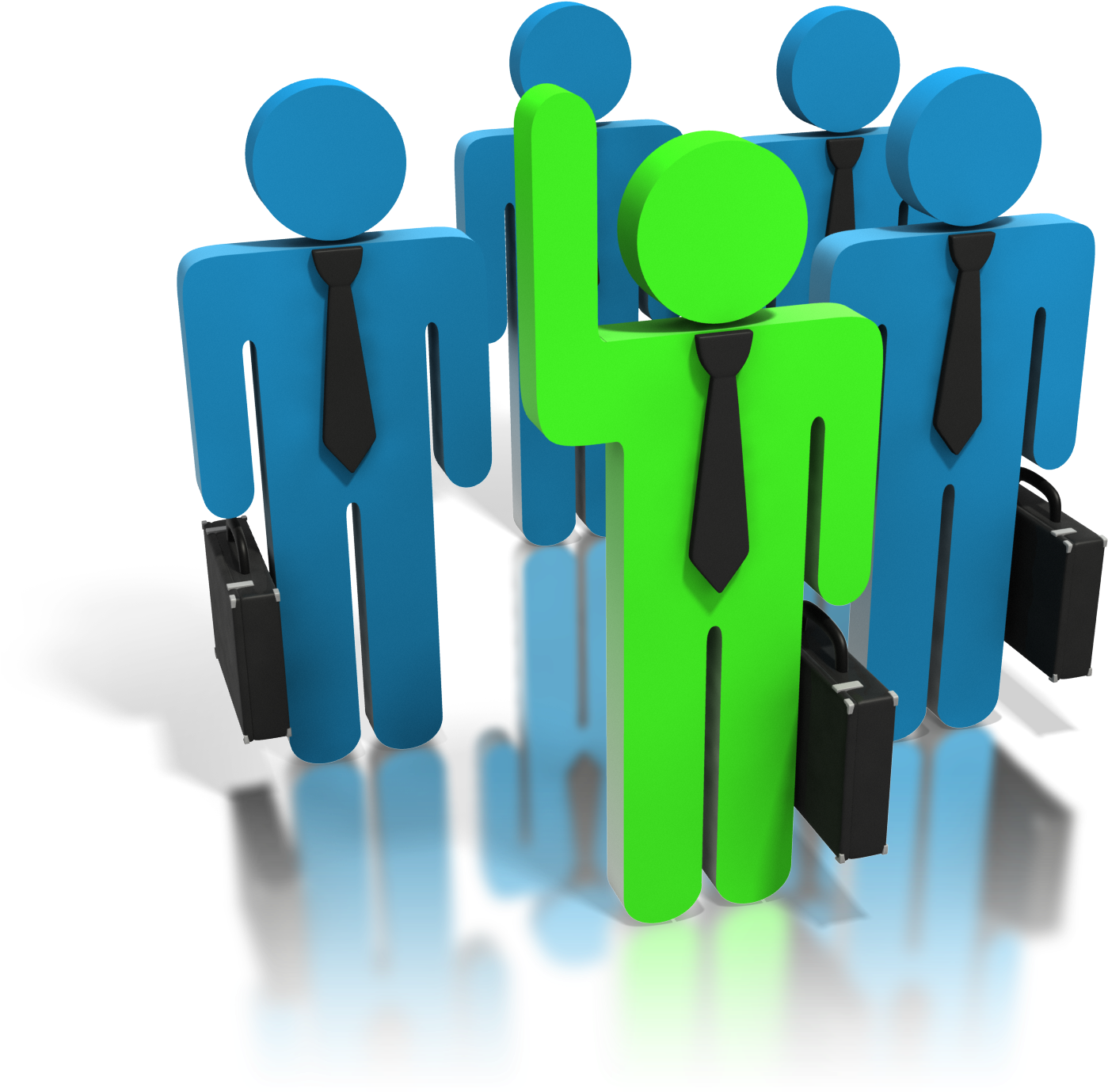 Blue And Green Stick Figures (1600x1400), Png Download