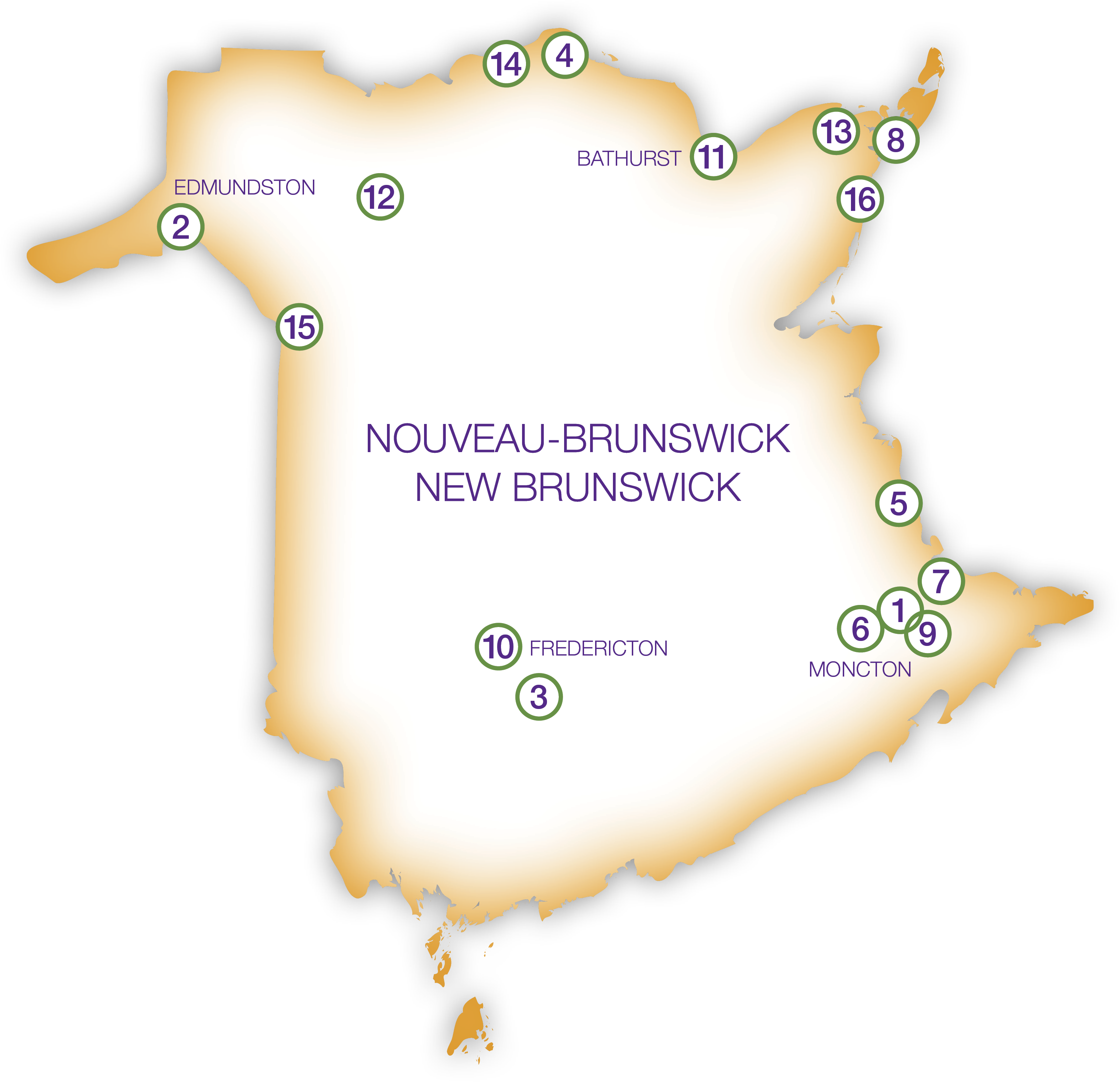 Carte Nb Numérosmod2017 - Map Of New Brunswick (3600x3600), Png Download
