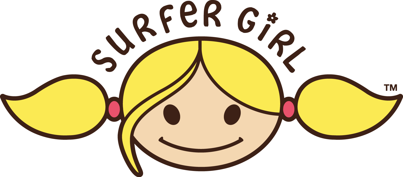 Svg Library Stock Logo Surfing Surfer Girl Uluwatu - Surfer Girl Logo Vector (1667x732), Png Download