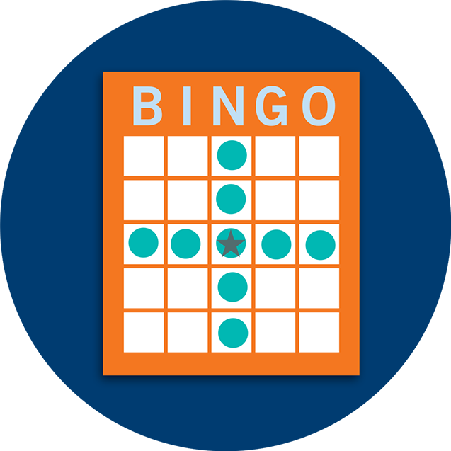 A Bingo Card Pattern Showing A Centered Cross - Bingo Card (637x637), Png Download