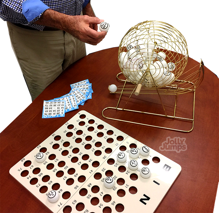 Jumbo Professional Bingo Game Set With Large Brass - Globe (700x682), Png Download