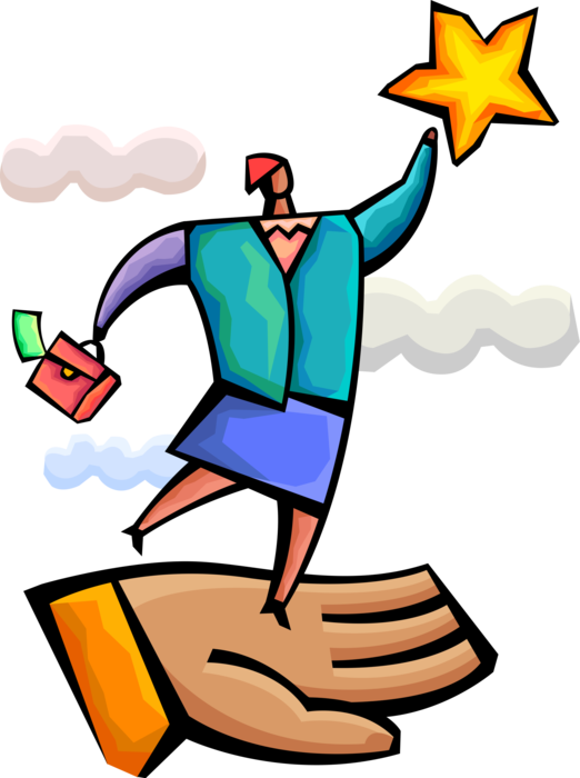 Svg Royalty Free Library Sets Goals And Reaches For (522x700), Png Download