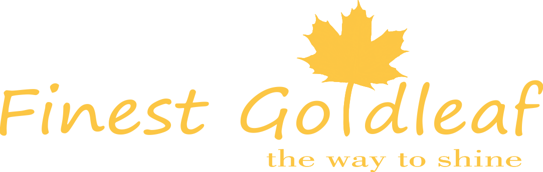 Finest Gold Leaf - Maple Leaf (1083x344), Png Download