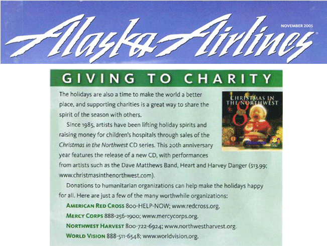 2005 Christmas In The Northwest In Alaska Airlines - Alaska Airlines (720x535), Png Download
