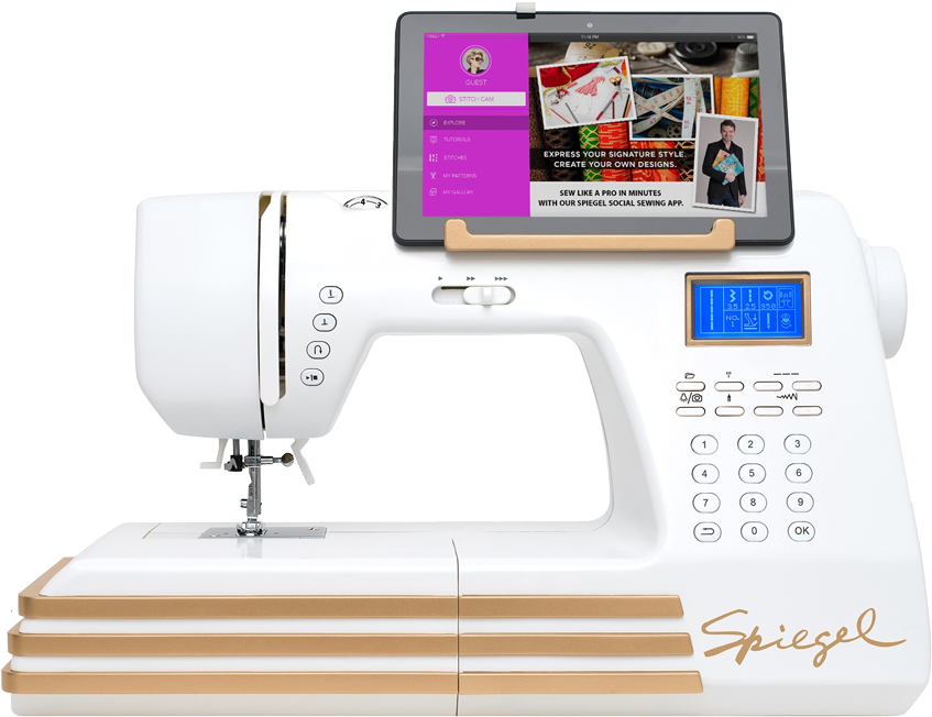 Spiegel Sewing Center - Spiegel 60609 Wi-fi Enabled Stitch Cam 350 Stitch Computerized (900x689), Png Download