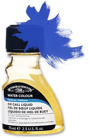 Winsor & Newton Watercolor Ox Gall Liquid Medium, 75 - Winsor And Newton Water Colour Ox Gall Liquid Medium (420x450), Png Download