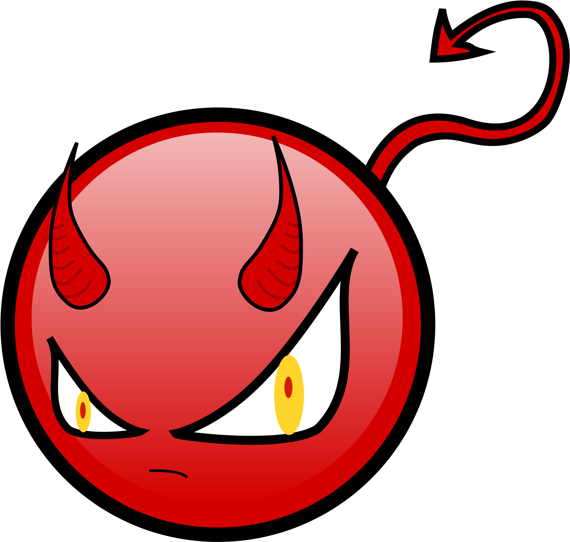 Evil Smiley Transparent Background - Red Evil (2000x2000), Png Download