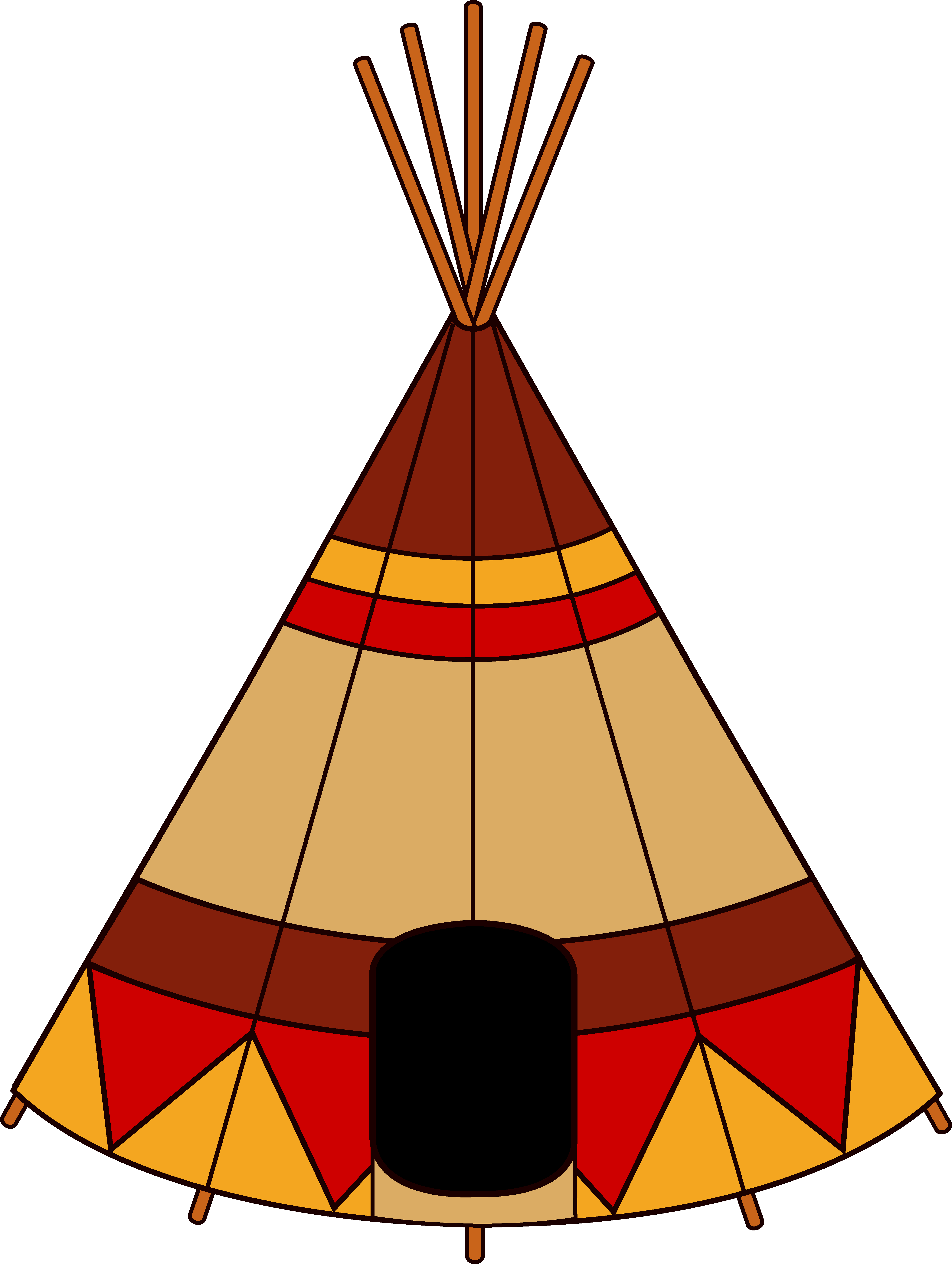 Native American Teepee - Teepee Clipart (414x550), Png Download