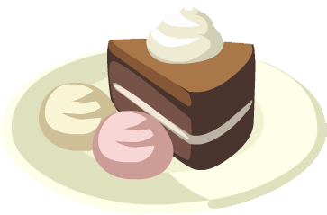 Chocolate Cake With Icecream - Cake And Ice Cream Png (362x362), Png Download