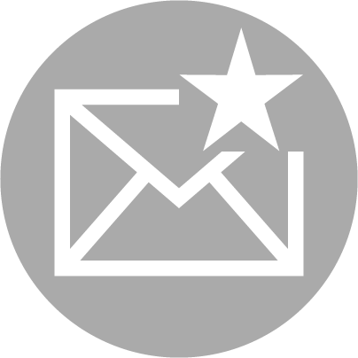 Newsletter-icon - White Email Icon Png Transparent (404x404), Png Download