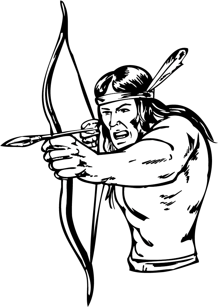 Clipart Transparent Download Bow And Arrow Indigenous - Native American Bow And Arrow Drawing (1140x1140), Png Download