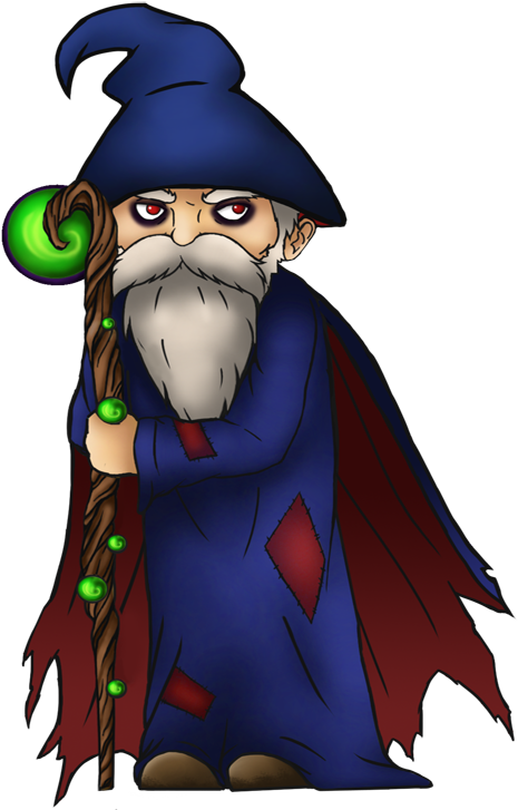 Graphic Free Library Png Gamedev Market Freeuse Stock - Dark Wizard Wizard Cartoon (500x750), Png Download