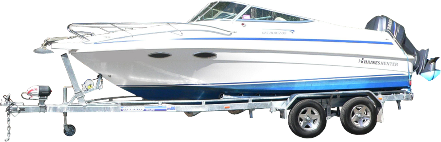 Professional Boat - Boat On A Trailer Png (1500x539), Png Download