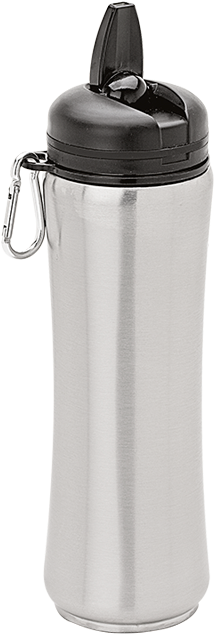 750ml Stainless Steel Bottle With Carabiner - Stainless Steel Bottle Png (700x700), Png Download