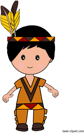 Free Thanksgiving, Pilgrims And Native American's Clip - Cartoon - Free ...