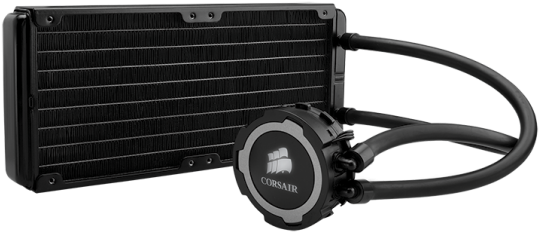Courtesy Of Corsair - Corsair H105 Hydro Series Extreme Performance Liquid (602x303), Png Download