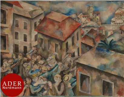 Ancient And Modern Drawings At Ader, Paris, Mar 23 - Painting (409x615), Png Download