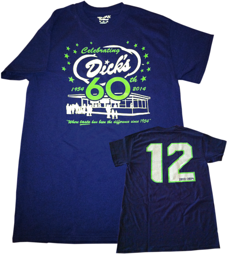 Seahawks-tshirt - Dicks Drive (500x578), Png Download
