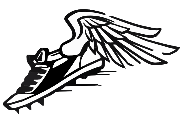 Track And Field Shoe Wings Png Royalty Free Library - Track Clipart (600x379), Png Download