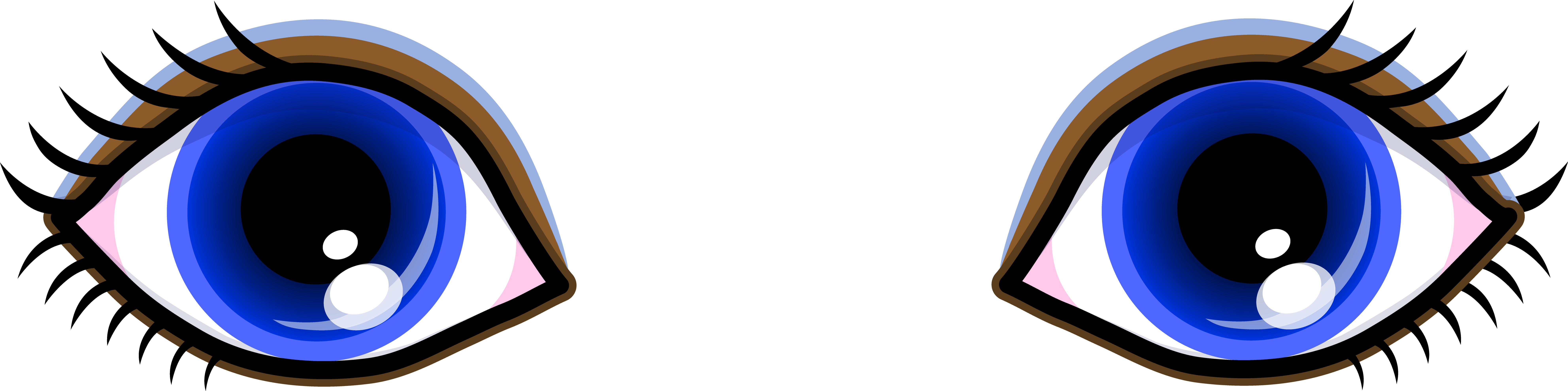 Blue Eye Clipart - Cartoon Image Of Eyes (7935x1977), Png Download