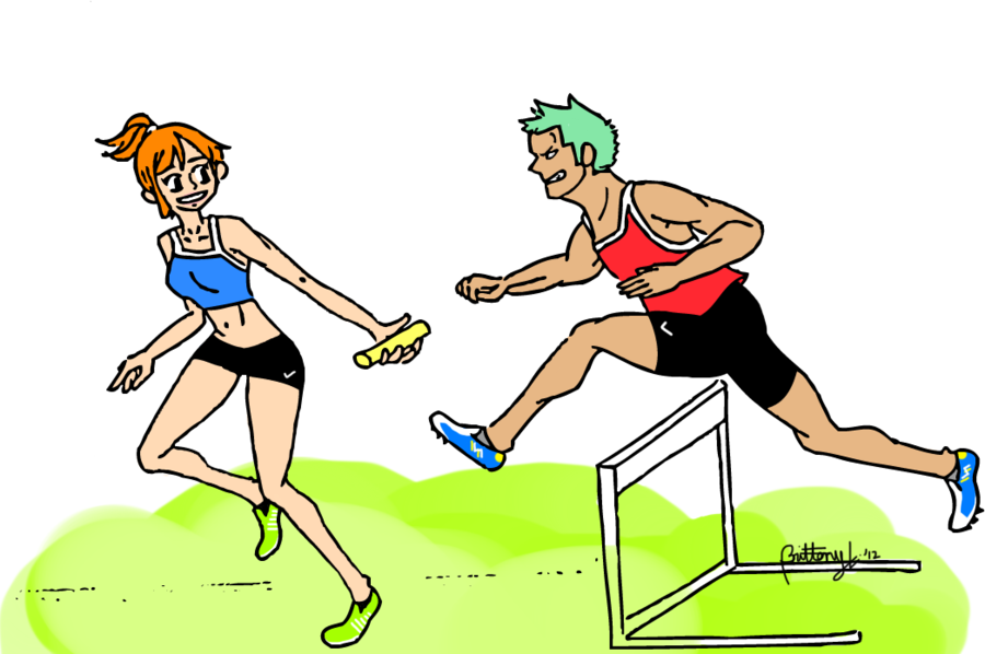 Track And Field By Thebrittanylee On Clipart Library - Track & Field Anime (900x598), Png Download