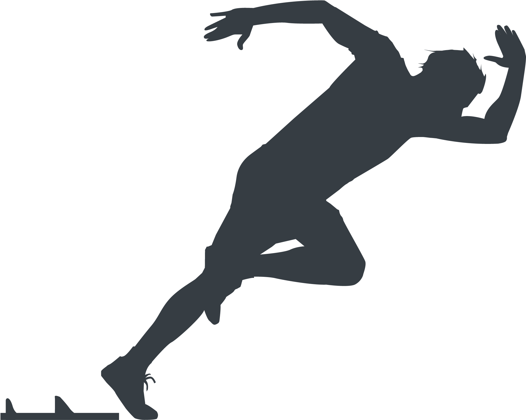 Athlete Silhouette - Portable Network Graphics (2271x2021), Png Download