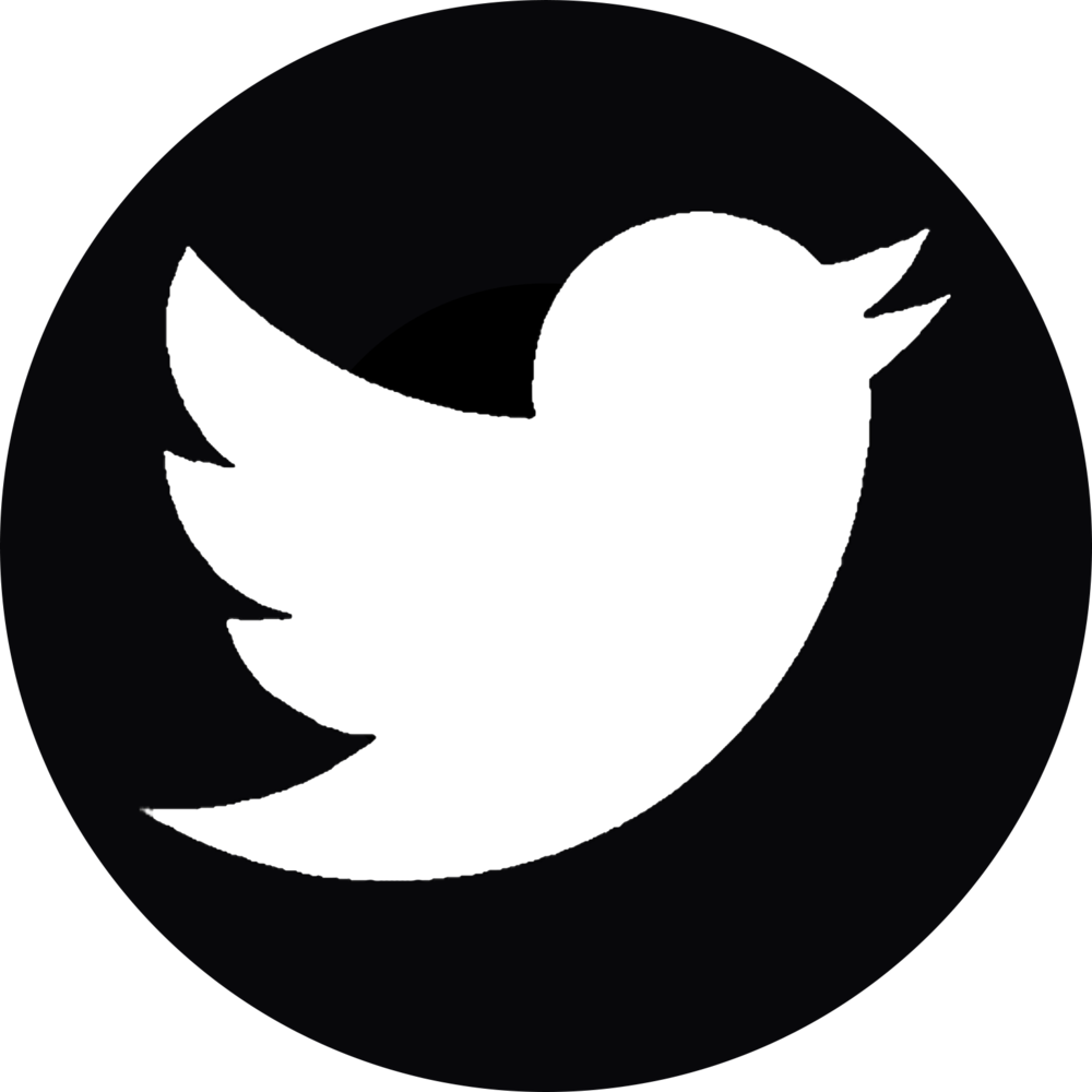 Twitter Logo Black And White Png - Twitter Logo Png Black (1000x1000), Png Download