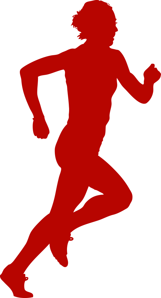 Track & Field - Sports Silhouettes (543x1004), Png Download