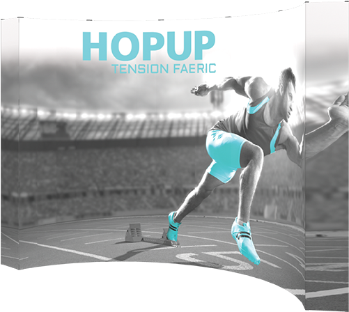 10' Full Height Standard Display - Hop Up 4x3 Straight Pop Up Display (500x500), Png Download