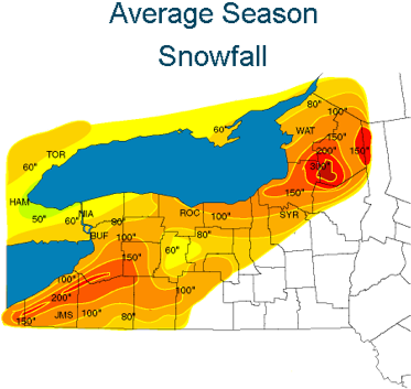 This Graphic From The National Weather Service Gives - Lake Ontario Snow Belt (402x376), Png Download